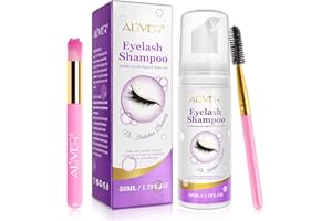 ZOXPM Champú Pestañas Extensiones 50ML Limpiador de Espuma Pestañas Para Extensiones De pestañas, Shampoo Foaming Cleanser Espuma Suave Para Eliminar Residuos de Lash Shampoo