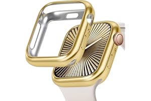 JR.DM Soft Flexible TPU Case Touchable Screen Lightweight Cover Anti-Scratch All-Around Protector Compatible for Apple Watch Series6/5/4/SE 40mm, Gold