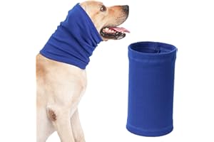 HZPOLANG Dog Snood Pet Neck Protector Ears Warmer Calming Hoodies for Dogs Earmuff Noise Protection for Anti-anxiety Grooming Bathing Comfort Ear Covers (M Size, Blue)
