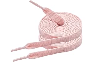 7STROBBS 2 Pairs Strong Trainers Shoelaces, 8MM Wide Flat Shoe Laces for Converse Shoes, Sneakers, Casual Shoes, Athletic Shoe