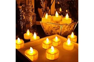 Chipark LED Tea Lights Candles, Flameless Candle Lights Battery Operated Realistic and Bright Led Tea Lights Perfect for Valentines Day, Halloween, Christmas, Birthday Decoration