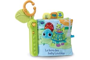 VTech VTH80-536905 Livre Toudoux des Loulous - Bébé en Tissu / 6 Mois-3 Ans - Version FR, Multicolore