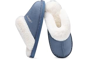 Coswind Pantofole Donna Uomo Invernali Peluche Ciabatte da Casa with Memory Foam Pelose Calde Comode Fluffy Antiscivolo Autunno Interno Esterno