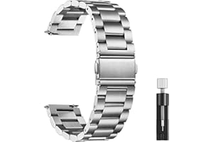 XIRUVE Bracelet de Montre Acier Inoxydable Libération Rapide Homme Femme 14-24mm