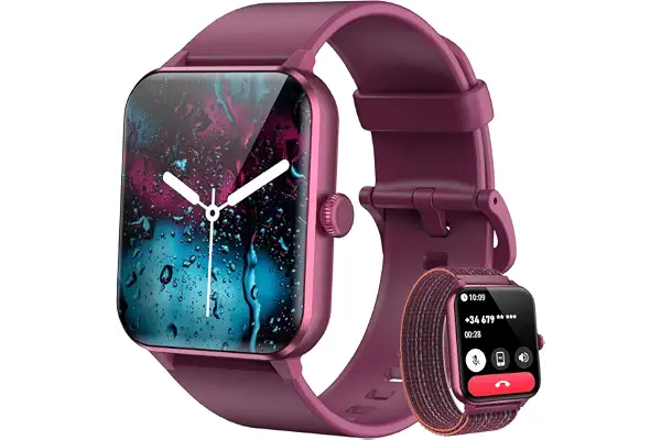 Blackview Smartwatch Mujer (Realizar/Recibir Llamadas), 1.85" Reloj Inteligente Mujer - Pulsómetro/Oxímetro/Sueño, Whatsapp Mensajes, Pulsera Actividad - 100+ Modos Deportivos, Podómetro, Android iOS