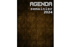 Agenda 2024 A4 semainier: Planificateur Semainier 1 semaine sur 2 pages,12 mois de Janvier à Décembre 2024, Grand Format