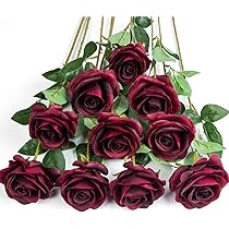 CURTEK 6 stuks kunstmatige roos bloemen echte aanraking zijde roos 10,2 inch enkele stam rozen voor bruids boeketten DIY arrangement boeket bruiloft feest huis tuin decor (wit
