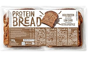 VS VITAMIN STORE Pane Proteico Multigrano Con Semi di Lino – 2 Confezioni da 4 Fette – 30% Proteine, 9% Carboidrati, 8,5% Fibre – Pane Keto Ideale Per Dieta Proteica E Chetogenica, Senza Carboidrati e Zuccheri o Quasi