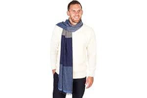 LOVARZI Echarpe homme laine cachemire - Echarpe rayures de hiver pour hommes - Made in ITALY