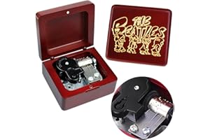 Sinzyo Scatola musicale meccanica Scatola musicale d'epoca Regalo di Natale di San Valentino(Let It Be-Scatola di legno rossa)