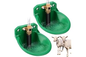 SVAUOUMU 2 pièces Abreuvoir Automatique pour Moutons, Mangeoires De Bétail avec Trous De Drainage, Alimentation Automatique en Eau pour Chevaux, Bovins, Moutons, Cochons Et Chiens, Vertes