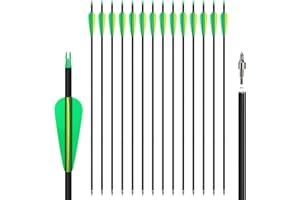 NorthSpoor 14Pcs 30" Archery Carbon Arrows Hunting Arrow for Recurve Bow and Compound Bow Target Practice