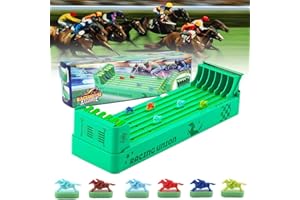 DKIIL NOIYB Corse di cavalli Gioco Elettrico, Tabletop Horse Racing Game, 2024 Corse di cavalli Gioco da tavolo con 6 cavalli, Tavoloop Interattivo, Gioco di Corse di Cavalli per Famiglie Feste