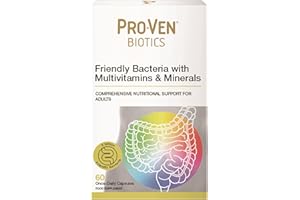 Pro-Ven Biotics for Adults | Gut Health & Immune System Support | 5 Billion CFU & Multivitamin Supplement for Men & Women | Reduces Bloating & IBS | 60 Capsules