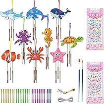 HENGBIRD Set di 56 ciondoli in legno per bambini, da dipingere, per bambini, fai da te, farfalle e fiori, per il compleanno dei bambini, fai da te, decorazione per la primavera, la