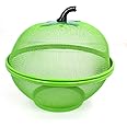 ECVV Apple Shape Net Basket For Fruits Vegetables Insect Proof Drain Wash Green, FB-GREEN, Fruit basket, 26.5cm x 26.5cm