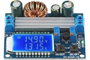 ARCELI Buck Boost Converter Display, Buck-Boost Board DC 5.5-30V 12v a DC 0.5-30V 5v 24v regolabile Tensione di corrente costante Step UP Down Voltage Regulator 3A 35W Modulo di alimentazione