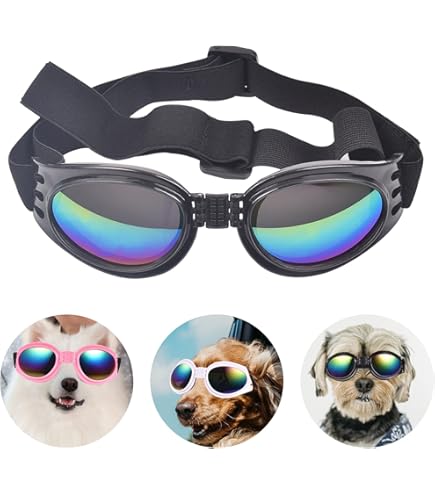 Occhiali Da Sole Per Cani Pieghevoli - Protezione UV, Impermeabili, Regolabili