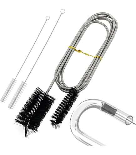 KS Tools 150.1762 Spazzola Flessibile Per Pulizia - Setole In Nylon, Asta In Acciaio Inox - Ideale Per Tubi Stretti, Scarichi E Canne Fumarie