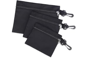 YWYHHM Werkzeugtasche Klein, 3 Stück,Geschenke für männer,Wasserdicht mit Reißverschluss Mehrzweck Segeltuch Beutel/Kleiner Mini leer Schwerlast Tasche Schrauben Nägel paquete,Haken zum Aufhängen