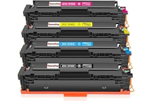 HenceBuy Toner kompatybilny z HP 201X CF400X 201A CF400A toner do HP Color Laserjet Pro MFP M277dw M277n M277 M277 M277c6 M274n Laser Jet Pro M252dw M252n M252 (czarny cyjan żółty magenta, 4 sztuki)