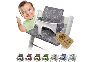 BABYS-DREAMS Cuscini per seggiolone per bambini Stokke Tripp Trapp, cuscini sostitutivi, 20 colori a scelta, 2 pezzi