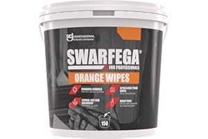 SC JOHNSON PROFESSIONAL Swarfega Orange Hand Cleaning Wipes – Heavy Duty Degreasing Wipes for Oil, Grease & Dirt – Extra-Large – Solvent-Based – Silicone Free – 150 – Packaging May Differ - For Professional Use Only
