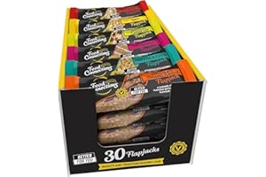 Food Connections Better For You* Flapjack Bars (Box of 30x 80g Bars) - Healthier Snack Flapjacks in 6x Flavours, UK Government HFSS Compliant