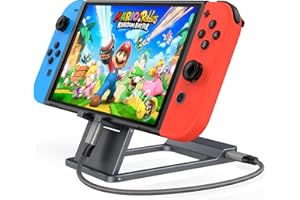 GKEAPZA Switch Dock per Nintendo Switch/Switch OLED, Dock portatile per Switch TV con porta di ricarica HDMI/Tipo C, Dock sostitutivo per base Switch ufficiale (Versione in metallo)