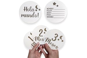 Tres Aristas | Tarjetas de Cumple Mes Bebé | Captura 12 Momentos Especiales del Primer Año | Regalos Originales para Recién Nacidos y Futuros Padres | Recuerdo Único Baby Cards | Nuevo Diseño