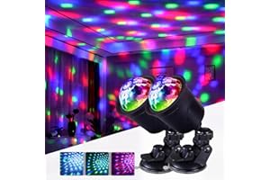 ‎CCHKFEI 2er-Pack Mini Discokugel, Discolicht Partylicht Musikgesteuert 360° Rotierendes Led Discokugel Disco Licht DJ Stroboskop Bühnenlicht Ball Lights für Kinder Halloween Xmas Partys Draußen und Drinnen