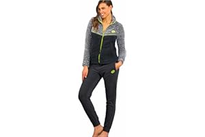 Lotto Tuta Donna Invernale Termica in Pile con Zip Intera - Tuta Donna Completa Grigio L EU 44 L