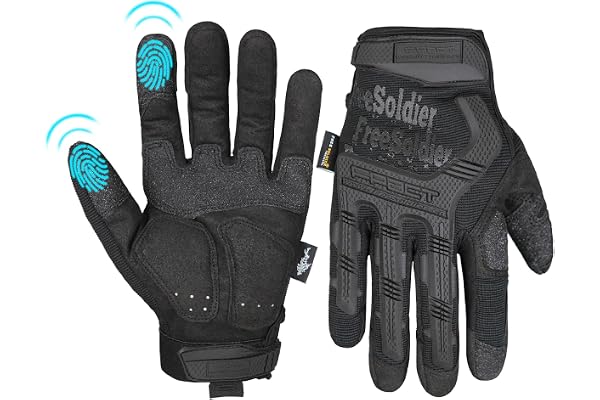 FREE SOLDIER Gants de Moto, Gants de Sports de Plein air Demi-Doigts Protection des articulations dures pour Scooter de Motocross Escalade Chasse Paintball Gants Tactiques