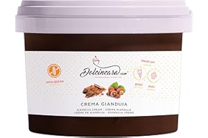 DOLCINCASA.COM Hazelnut Painting Cream Soft Tasty Excellent Combination Ready-to-Use Paste for Decorations and Fillings Gluten Free 500 g Pack
