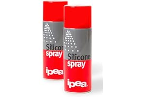 IPEA 2x Spray al Silicone Lubrificante, Protettivo, Antiadesivo 400 ml [800ml totali] - Bomboletta Spray Multiuso Incolore per Metallo, Gomma, Plastica, Legno, Tessuti - Per Elettrodomestici