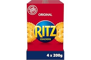 RITZ - 4 Paquets de Crackers Ritz 200g - A Partager entre Amis ou en Famille pour les Apéros - Lot de 4x200g