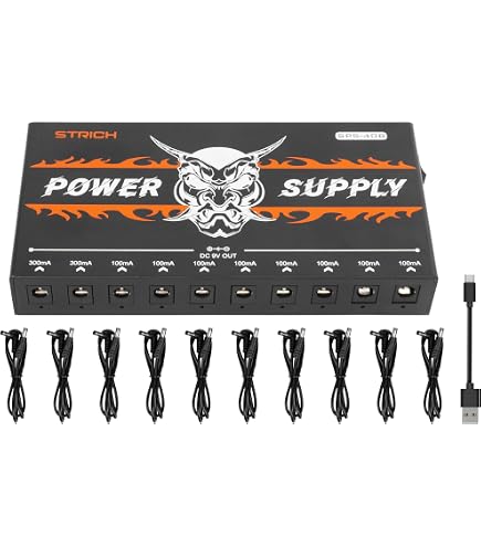 Joyo JP-05 Multi-Voeding Met Powerbank Voor Gitaarpedalen - 8 Uitgangen