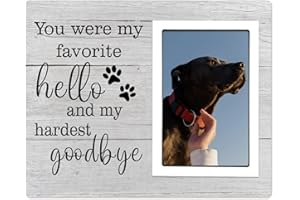 Juratar Pet Memorial Picture Frame - Dog Memorial Gifts - Pet Memorial Gifts Sympathy Gifts for Loss of Dog, Paw Prints Photo Frames 4x6 for Loss of Dog Cat Remembrance Gifts for Pet Lovers