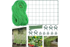 Secwell Red de Malla de Nailon para Plantas trepadoras 5x1.8m Red de Escalada, Red de Soporte para Plantas trepadoras