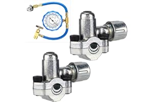 AUSLA 2 Pièces BPV 31 Valve de Perçage, Valve Réglable, Valve de Perçage de Balle, Pièces de Réfrigérateur de Climatisation pour Tuyaux de 1/4, 5/16, 3/8