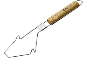 tepro Grillrostheber Universal – ca. 40 cm – mit Holzgriff zum sicheren Anheben & Herausnehmen von Grillrosten – praktisches Grillzubehör für alle gängigen Grills