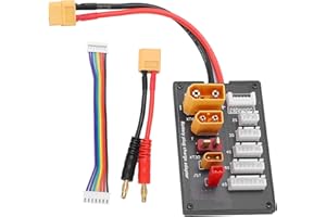 LIEBEWH Caricabatteria Lipo XT60 Scheda di Ricarica Bilanciata Parallela Lipo 2S‑6S Caricabatteria per Batterie Al Litio Bilanciato in Parallelo