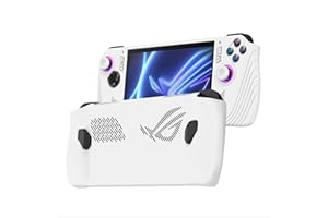 GIOPUEY Etui do ASUS ROG Ally, silikonowy elastyczny materiał ultracienka osłona, etui odporne na odciski palców smukłe dopasowanie [antypoślizgowe] - białe