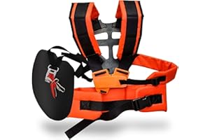 AUZLYA Schultergurt für Motorsense,Doppelter Trimmer Schultergurt,Profi Schulterriemen Motorsense,Verstellbarer Rasentrimmer Gurt,für Motorsense Freischneider Rasentrimmer