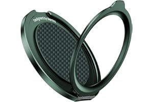 BENKS Soporte Anillo Magnético Movil para MagSafe, 360° Rotación, Soporte Anillo Móvil Magnético con Correa de Cuero Suave para Serie iPhone 16 15 14 13 12, Verde Polar