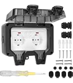 IP66 Wetterfeste Outdoor-Steckdose – Doppel, Geerdet, 220-250V, Wasserdicht Für Garten & Terrasse