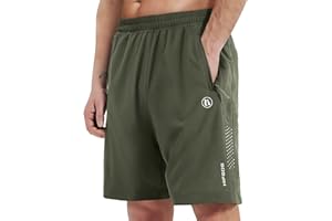 HIFEOS Pantaloncini Sportivi Uomo Pantaloncini Palestra Uomo con Tasca con Cerniera per Running Fitness Tennis Jogging Pantaloncini Uomo Leggero
