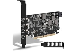 FARBOKO Tarjeta PCIe USB 3.2 Gen 2 (Power Delivery), 10 Gbps, 4 puertos USB C (2 x 45 W + 2 x 30 W) para PC de escritorio