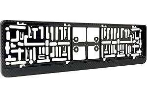 +PWR Car Parts Porta Matrícula Carbon Universal. Fabricado en ABS Robusto y Duradero. 53 * 14 cm.