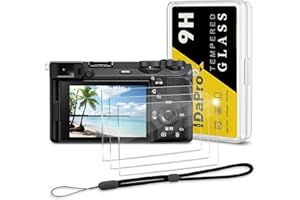 iDaPro Screen Protector for Sony Alpha A6700 A7C II 7C II A7CII / 6700 ZV-E1 ZVE1 & Hand Lanyard [3+1 Pack] Tempered Glass Easy Installation